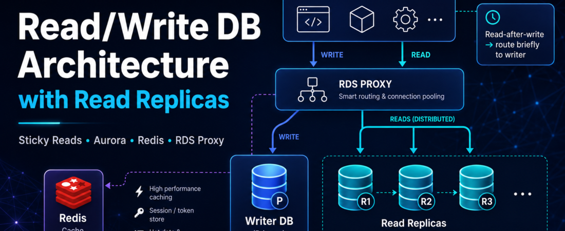 Read/Write Database Architecture with Read Replicas: Spring Boot, AWS Aurora, Redis & RDS Proxy