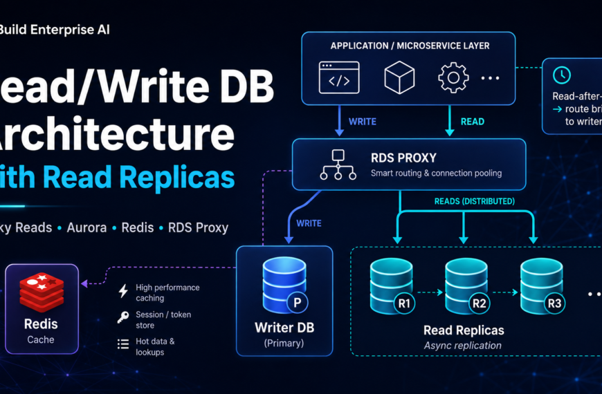 Read/Write Database Architecture with Read Replicas: Spring Boot, AWS Aurora, Redis & RDS Proxy